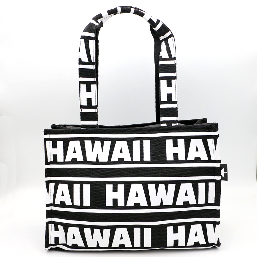 De Hawaii Tote - Zwart met Wit