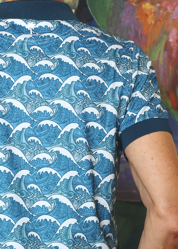 Tribal Ocean Performance Polo - Blue