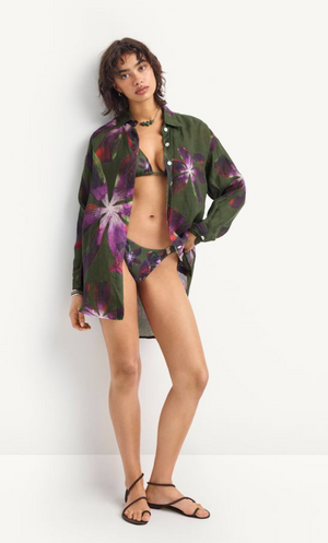 Playa Boyfriend Shirt in Watercolor Orchid