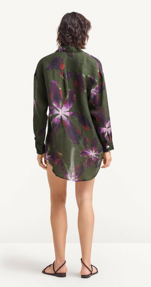 Playa Boyfriend Shirt in Watercolor Orchid