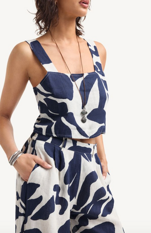 Tallows Crop Top in Night Flower