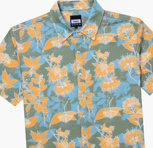 Ode to the Islands Tech Button Up - Saffron Multi