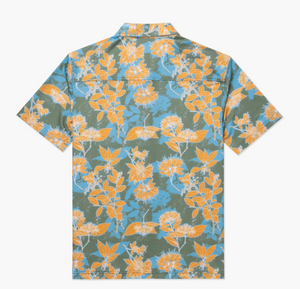 Ode to the Islands Tech Button Up - Saffron Multi