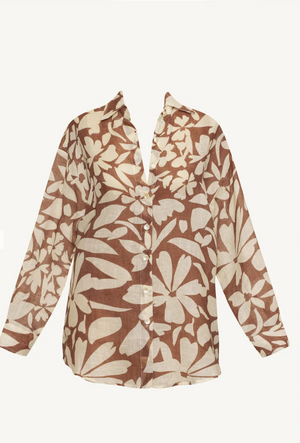 Playa Boyfriend Shirt in Desert Flower