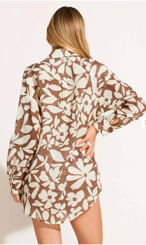 Playa Boyfriend Shirt in Desert Flower
