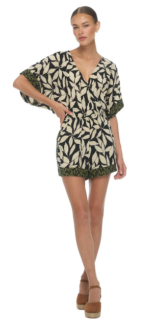 Wailea Romper - Laleen / Petaline Black