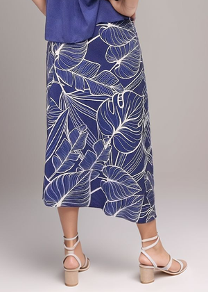 Island Wrap Skirt - Blue Palm