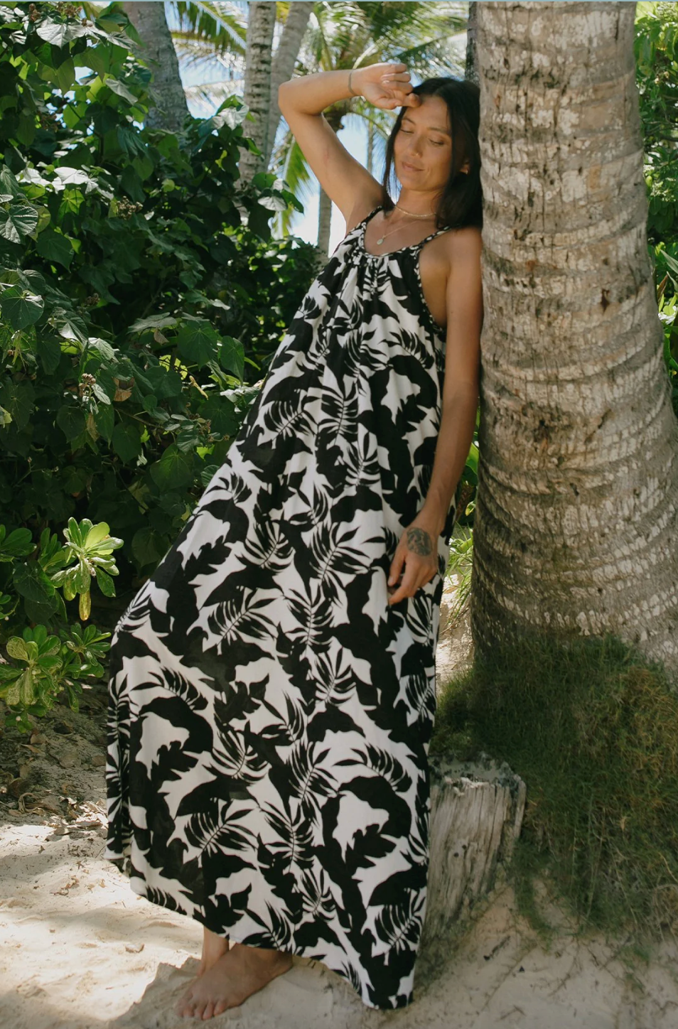 aloha print maxi dress Leilani Dress / Aloha Forest