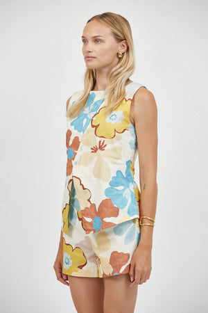 Cosima Top in Vintage Garden