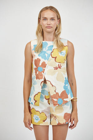 Cosima Top in Vintage Garden