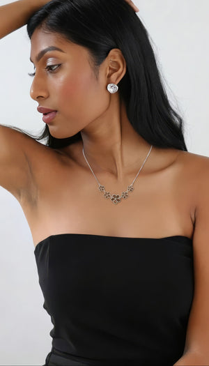 5 Plumeria Sterling Silver Koa Inlay Necklace