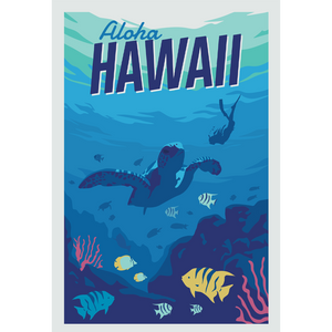 Aloha Honu Hawaii 4 x 6 Postcard