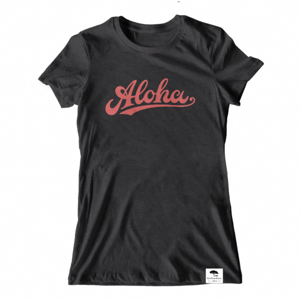 Aloha Dames T-shirt met korte mouwen - Donkergrijs Heather