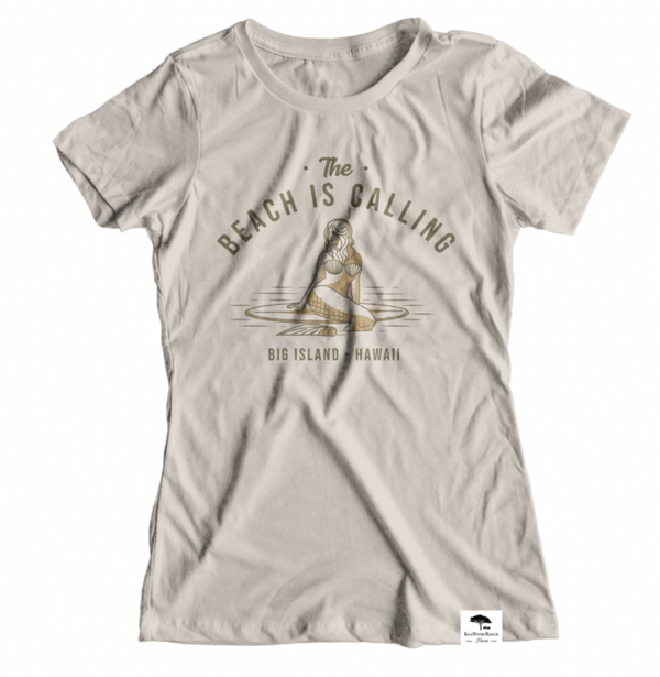 Beach is Calling T-shirt met korte mouwen - Heather Prism Natural