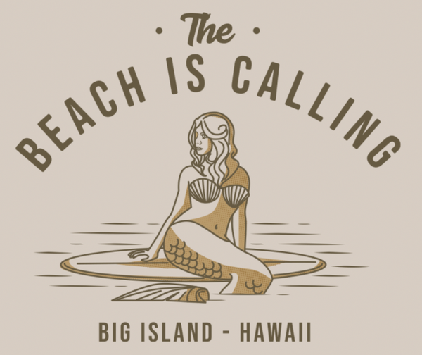 Beach is Calling T-shirt met korte mouwen - Heather Prism Natural