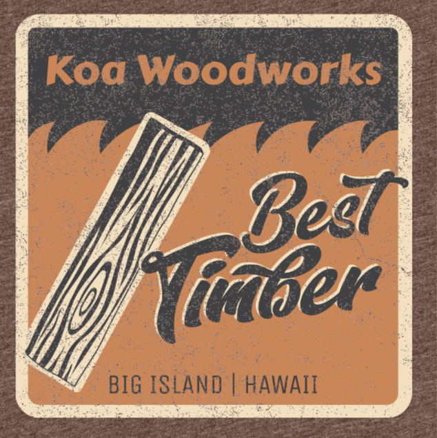 Koa Woodworks Best Timber Short Sleeve Tee - Heather Brown