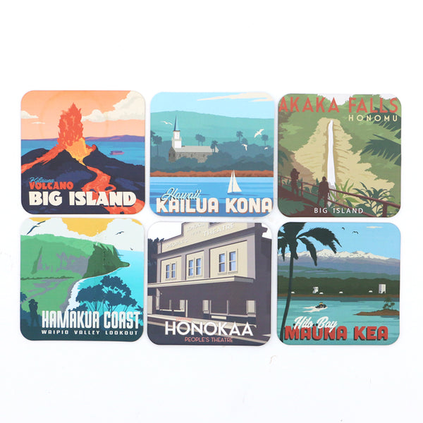 Set of 6 Big Island Coasters