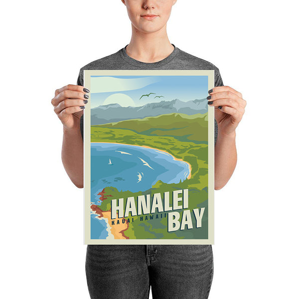 Kauai's Hanalei Bay 12 x 18 Poster