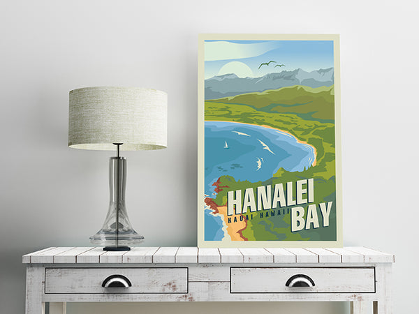 Kauai's Hanalei Bay 12 x 18 Poster