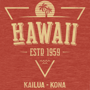 Hawaii 1959 Short Sleeve Tee - Heather Clay
