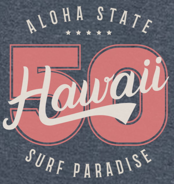 Hawaii 50 Dames T-shirt met korte mouwen - Heather Navy