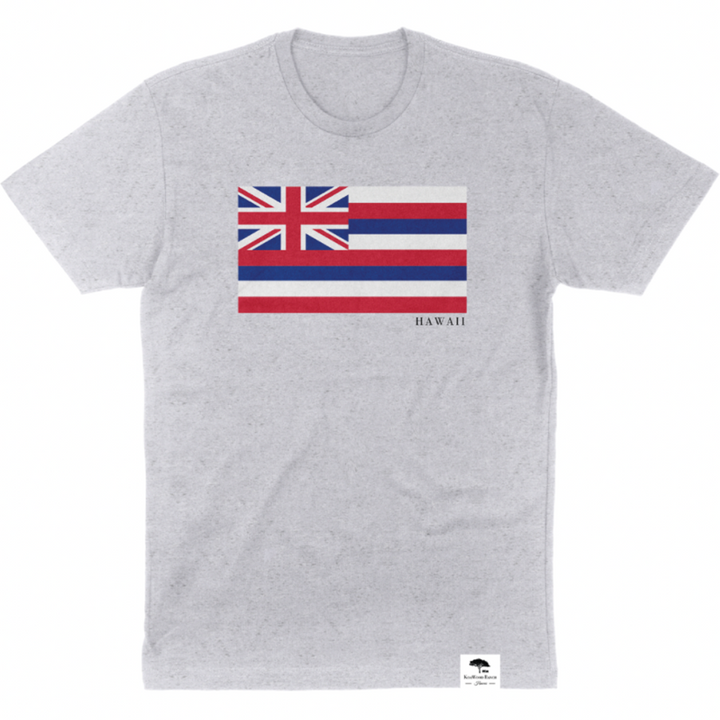 Hawaiian Flag Short Sleeve Tee - Heather Grey