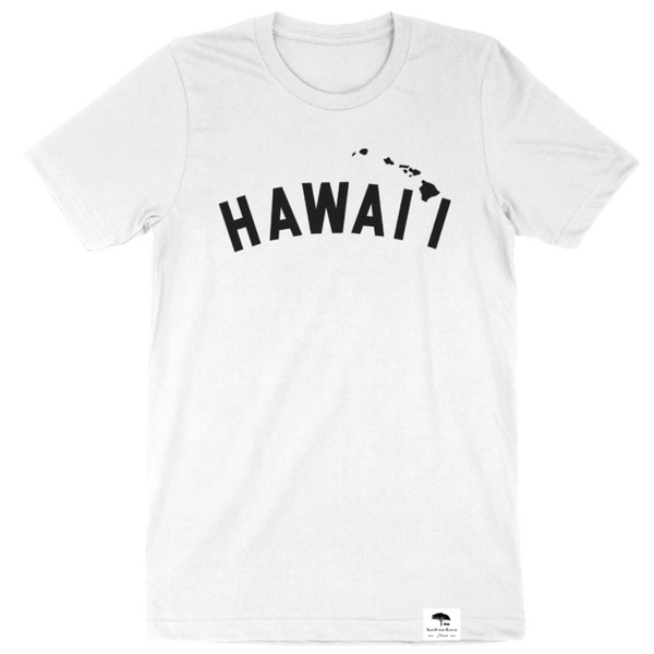 Hawaii Island Chain Short Sleeve Tee - White