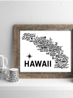 高級コアウッドのフレーム ハワイ熱帯植物の風景画 サイン入り 高級コアウッドのフレーム ハワイ熱帯植物の風景画 サイン入り