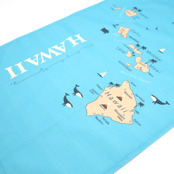 Hawaii Map Tea Towel