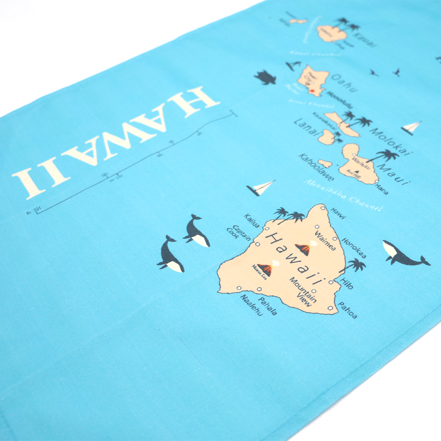 Hawaii Map Tea Towel