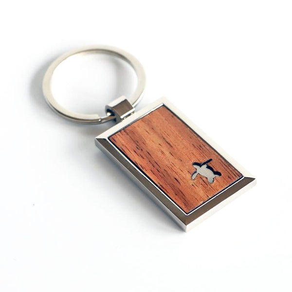 Honu Koa Wood Key Chain