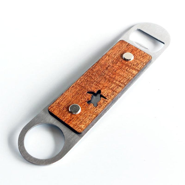 Honu Koa Wood Stainless Steel Bottle Opener