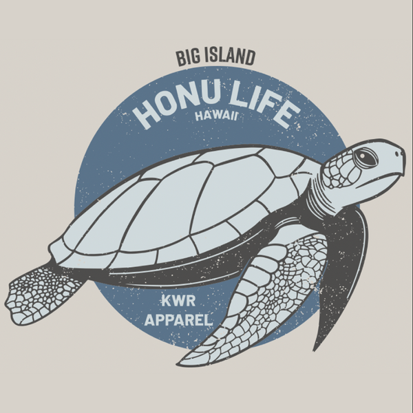 Honu Life 半袖 T シャツ - ライトグレー