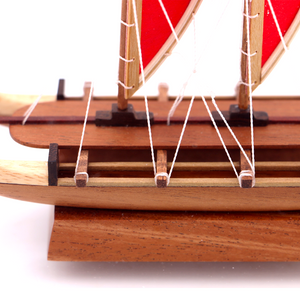 Koa Wood Manini Hawaiian Hokule'a Canoe