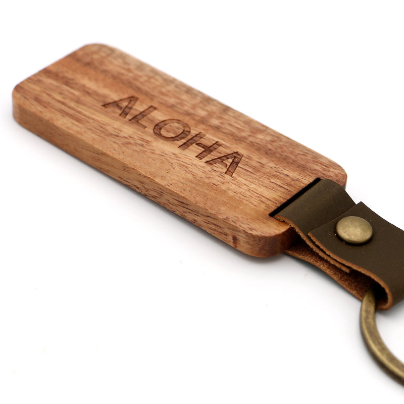 Aloha Koa Wood Keychain | KoaWood Ranch