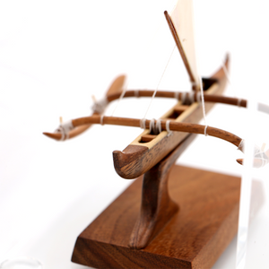 Koa Wood Manini Hawaiian Racing Canoe