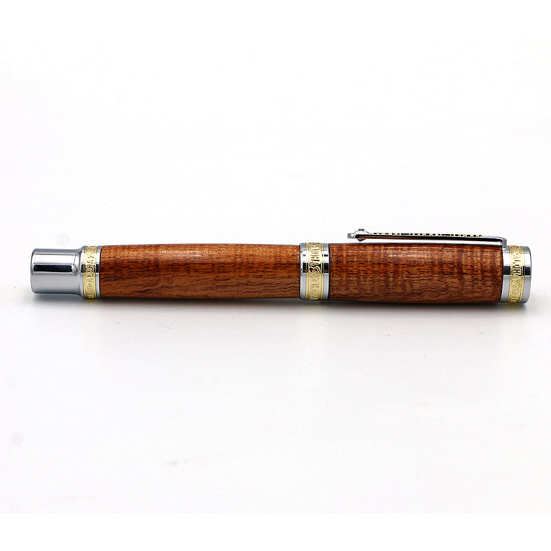 Premium Curly Hawaiian Koa Wood Aloha Fountain Pen | KoaWood Ranch