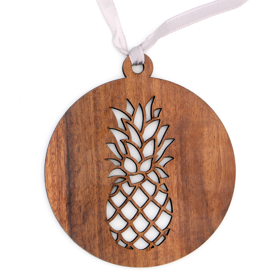 Koa Wood Pineapple Ornament