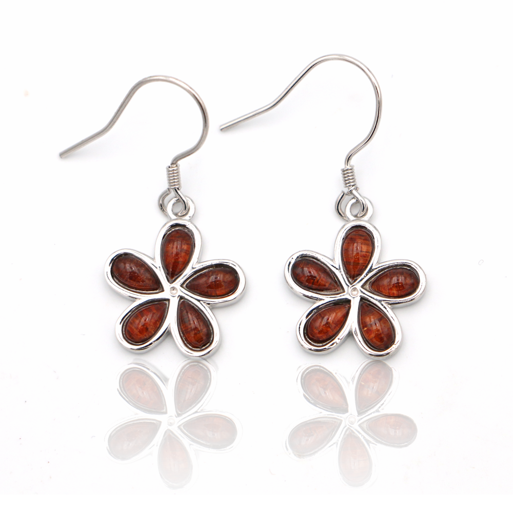 Sterling silver 2025 plumeria earrings