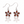 Plumeria Sterling Silver Koa Inlay Earrings
