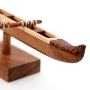 Koa Wood Mini Hawaiian Racing Canoe