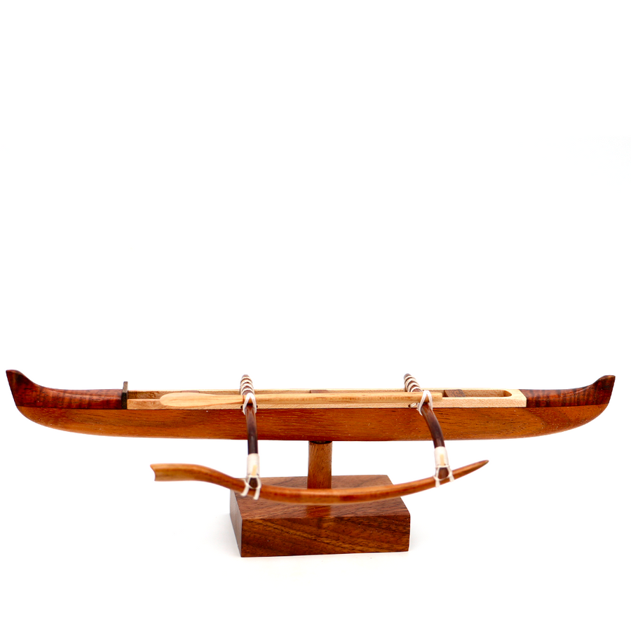 Koa Wood Mini Hawaiian Racing Canoe