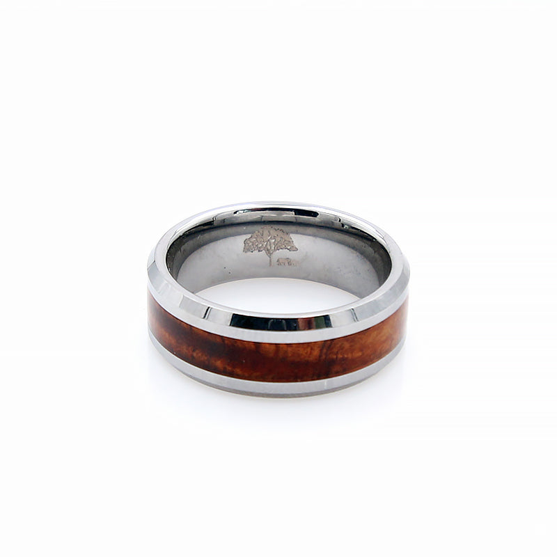 Gunmetal Ring Mens Wedding Band Tungsten Ring - 8mm & 6mm Gunmetal Men–  Pillar Styles
