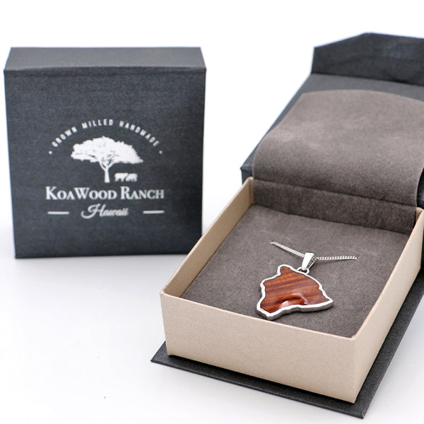 Koa Silver Pendant Box