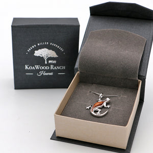 Koa Silver Pendant Box