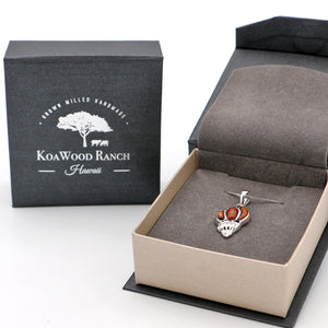 Koa Silver Pendant Box