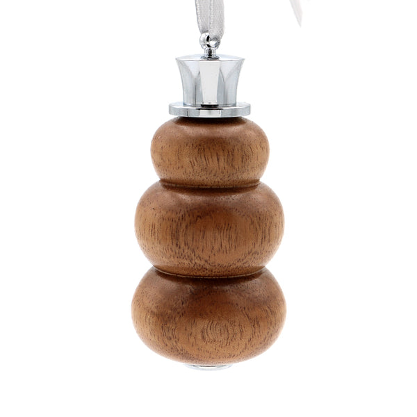 Koa Wood Snowman Ornament