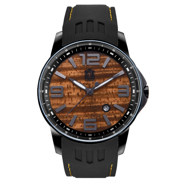 Hawaiian Koa Wood Face Watch - Surfrider