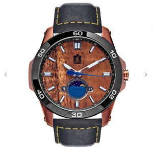 Koa Wood Face Watch - Castaway Copper