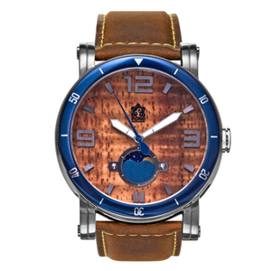 Koa Wood Face Watch - Waterman Chrome
